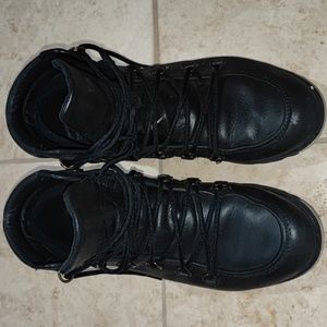 Shoes Harlow Lace Up Black Leather Waterproof Ankle Boot Womens Sz 8